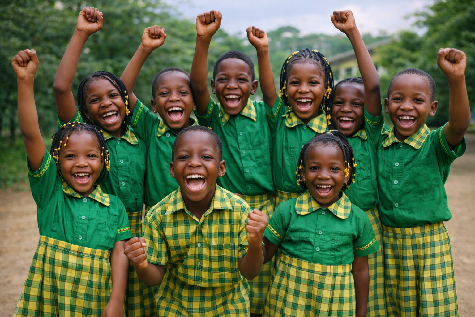 Students participating in school activities